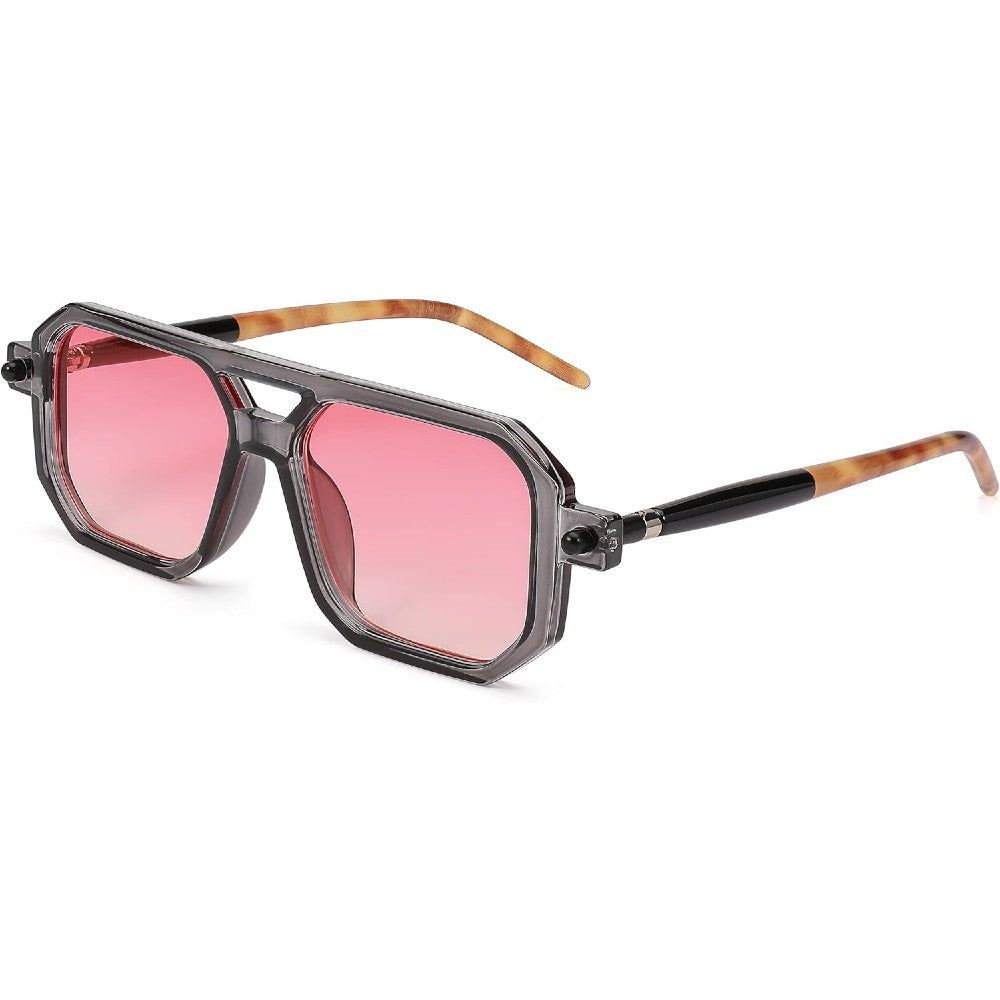 Vintage Square 70s Aviator Sunglasses Classic Retro Stylish Frame for Women and Men