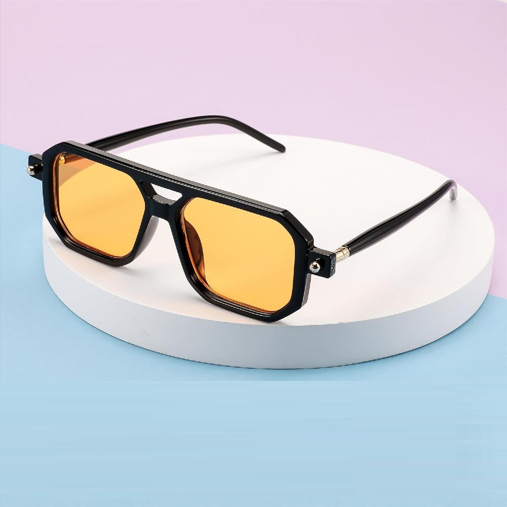 Vintage Square 70s Aviator Sunglasses Classic Retro Stylish Frame for Women and Men