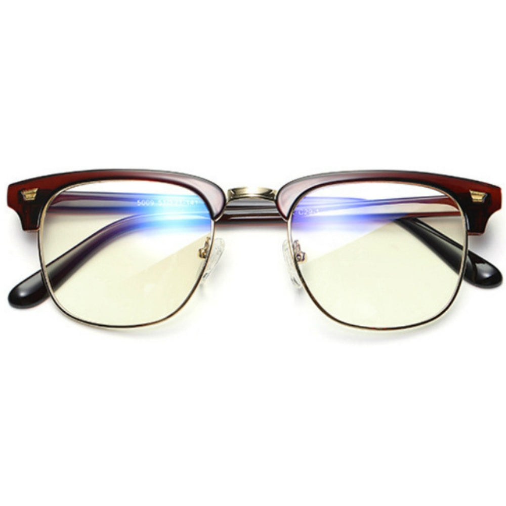 Blue Light Glasses for Computer Anti Glare Half Frame Clubmaster