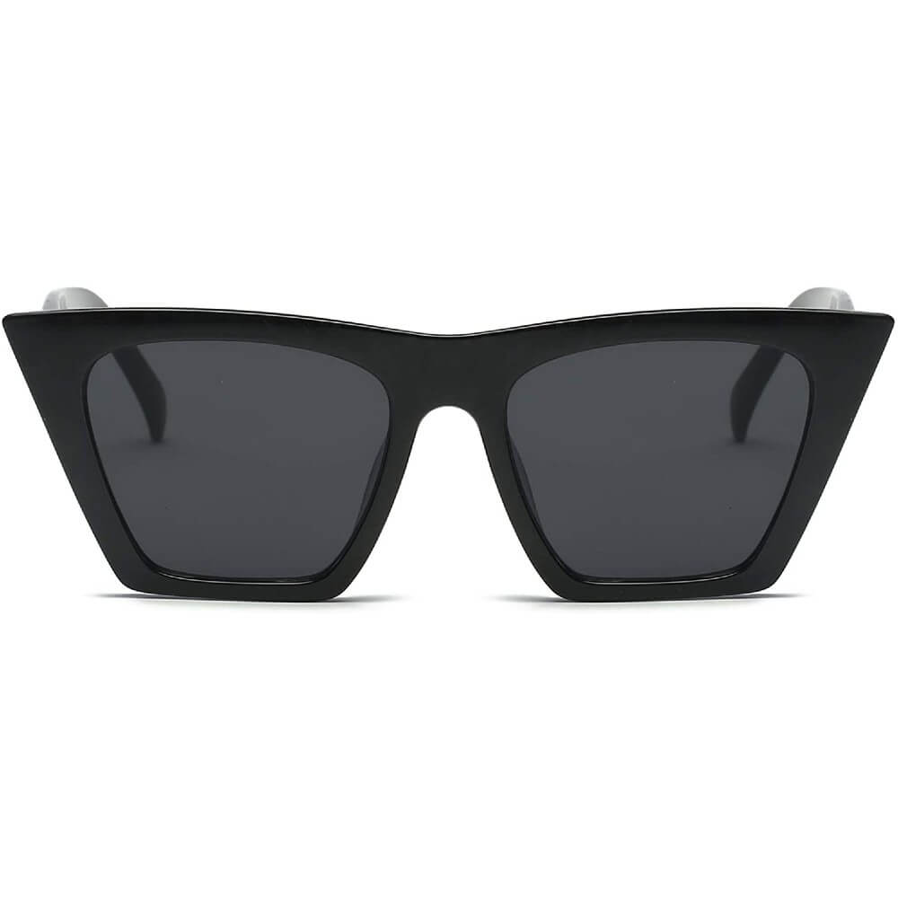 Vintage Cateye Polarized Women Sunglasses Trendy Oversized Frame