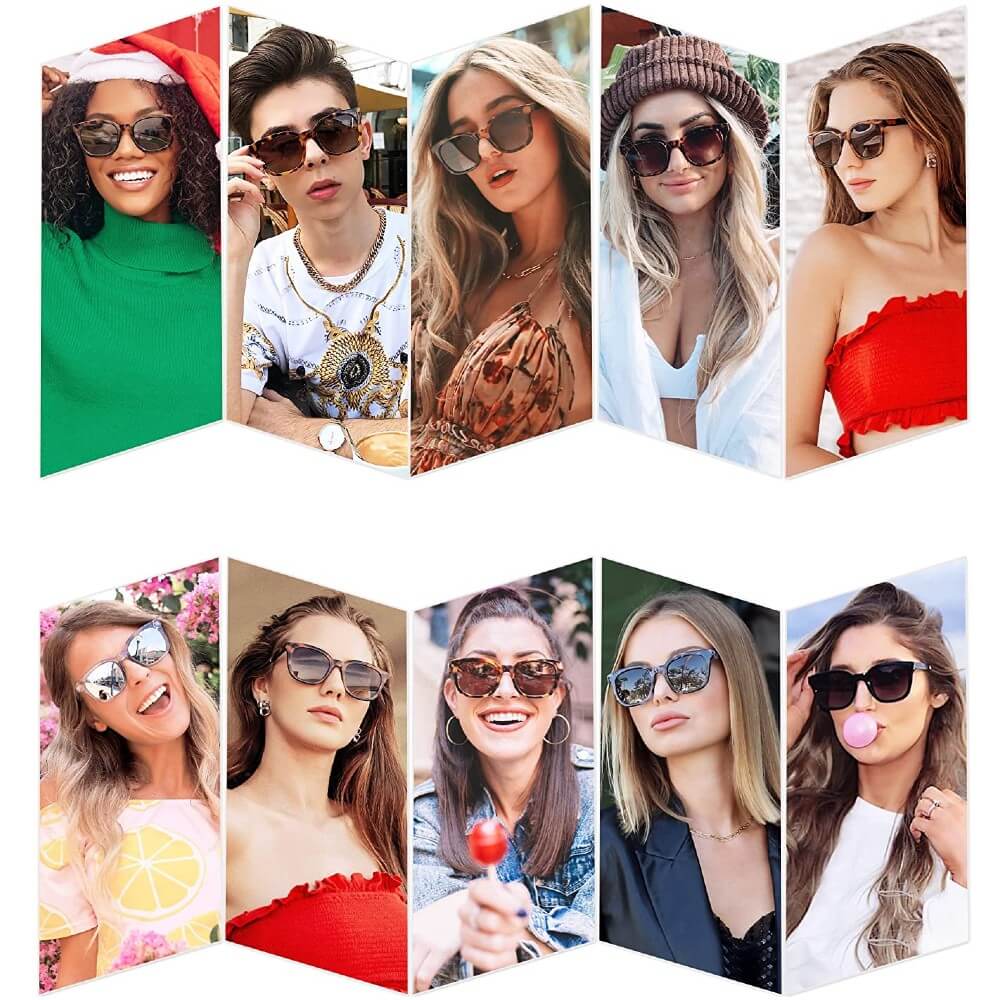 Classic Square Polarized Sunglasses Retro Trendy UV400 Sunnies for Women Men - June