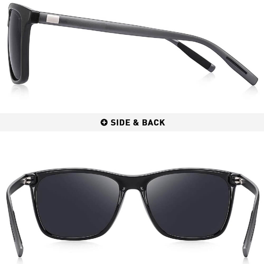 Polarized Aluminum Sunglasses Vintage Square Frame Sun Glasses For Men/Women - Hershey