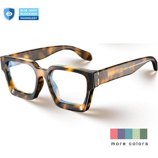 Blue Light Blocking Glasses for Computer Gaming Oversized Frame - Marbles