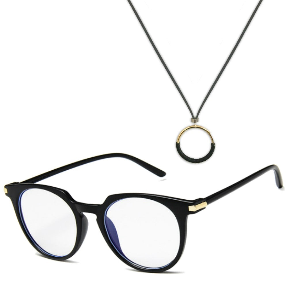 Blue Blocking Glasses with Glasses Chain - Molly