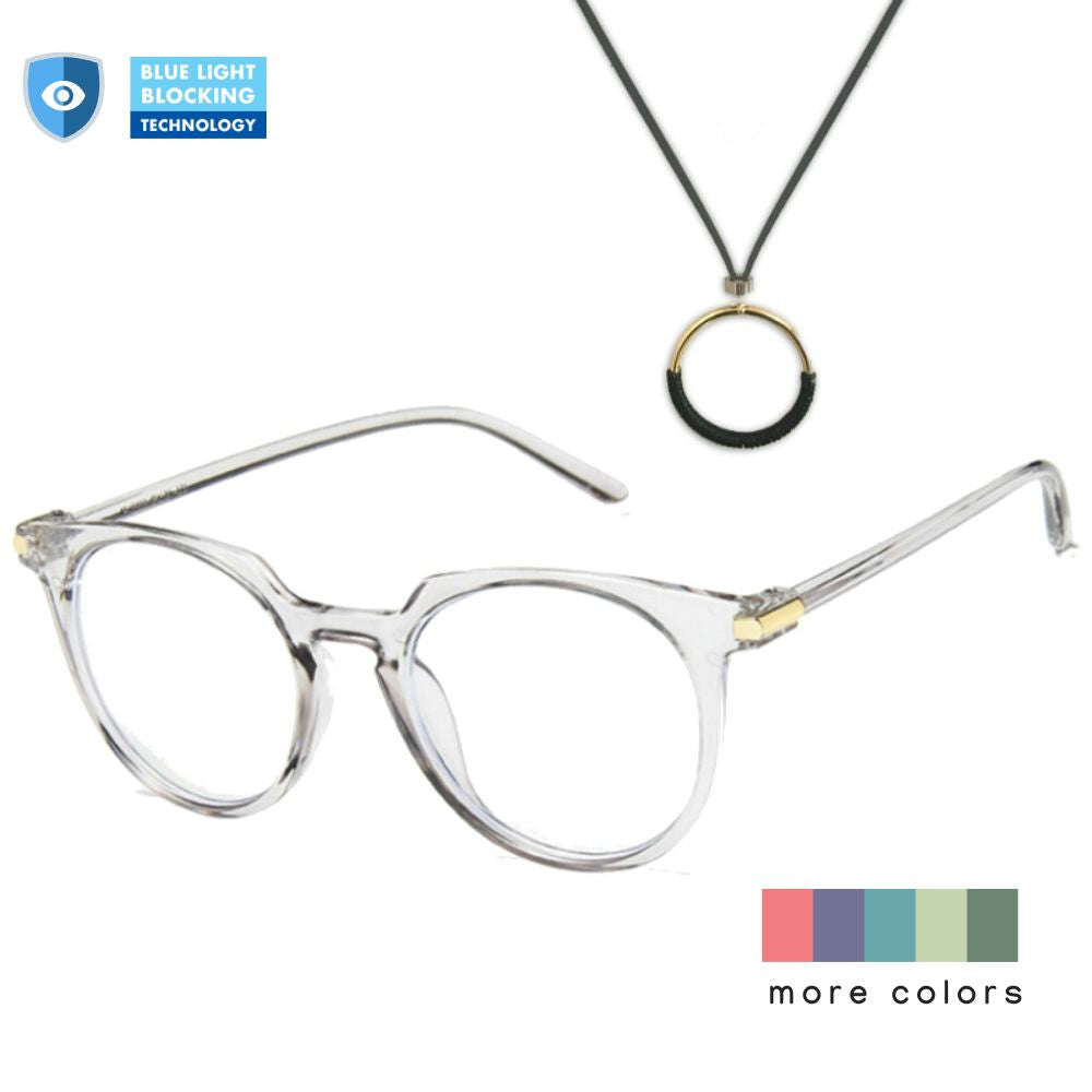 Blue Blocking Glasses with Glasses Chain - Molly