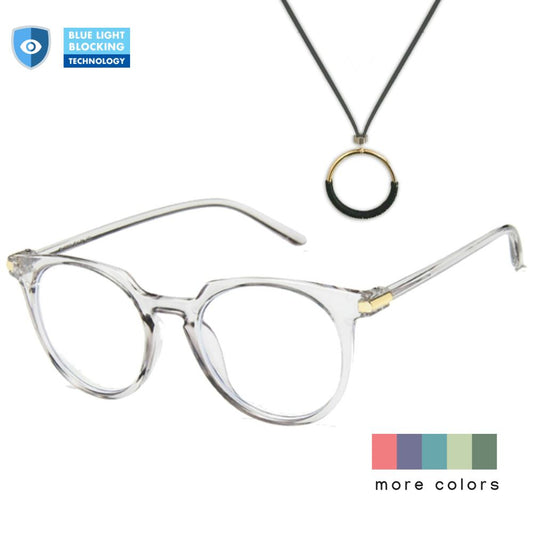 Blue Blocking Glasses with Glasses Chain - Molly