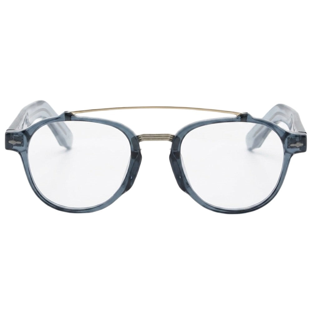 Retro Double Bridge Blue Light Blocking Glasses Unisex Round Arch Bridge Computer Eyeglasses for Digital Eye Strain & Gaming