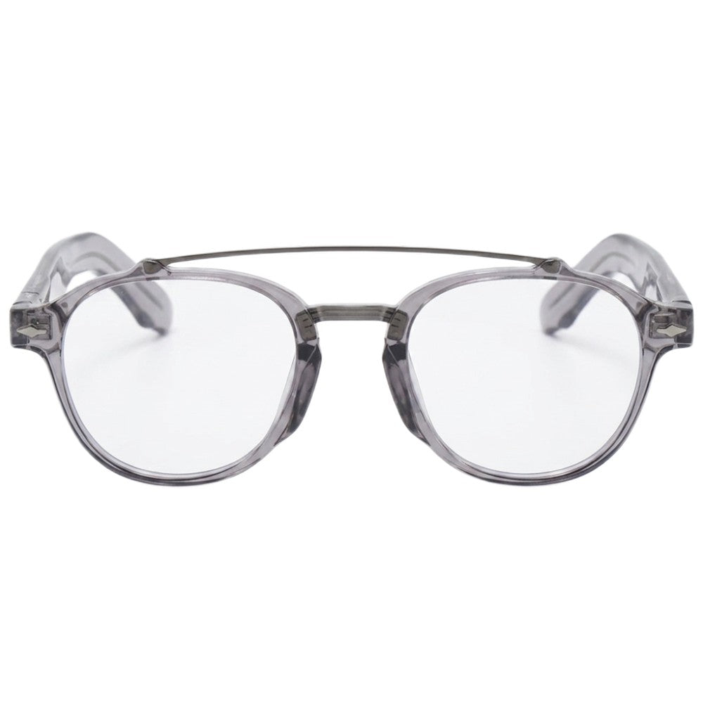 Retro Double Bridge Blue Light Blocking Glasses Unisex Round Arch Bridge Computer Eyeglasses for Digital Eye Strain & Gaming