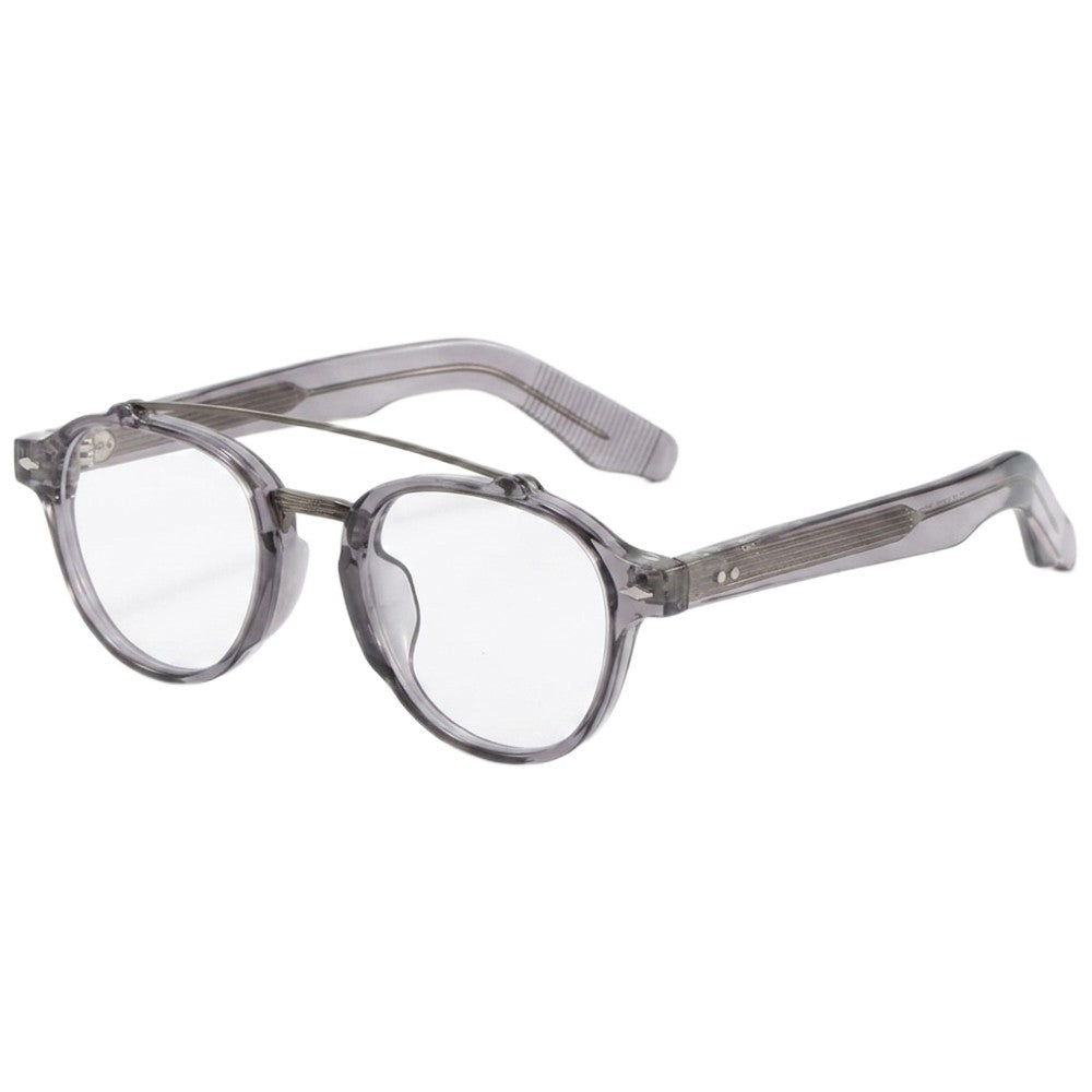 Retro Double Bridge Blue Light Blocking Glasses Unisex Round Arch Bridge Computer Eyeglasses for Digital Eye Strain & Gaming