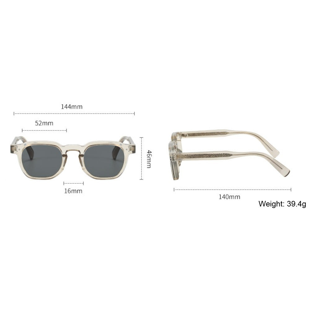 Chronos Blue Light Blocking Square Eyeglasses Premium Handcrafted Acetate Optical Frames Unisex Vintage Style Computer Glasses for Digital Strain