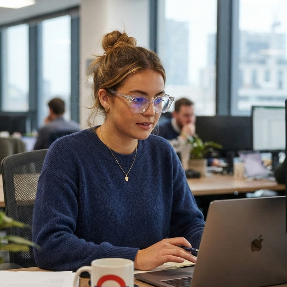 Blue Light Blocking Glasses Anti-Glare Lenses for Computer Gaming Reading - Sassy