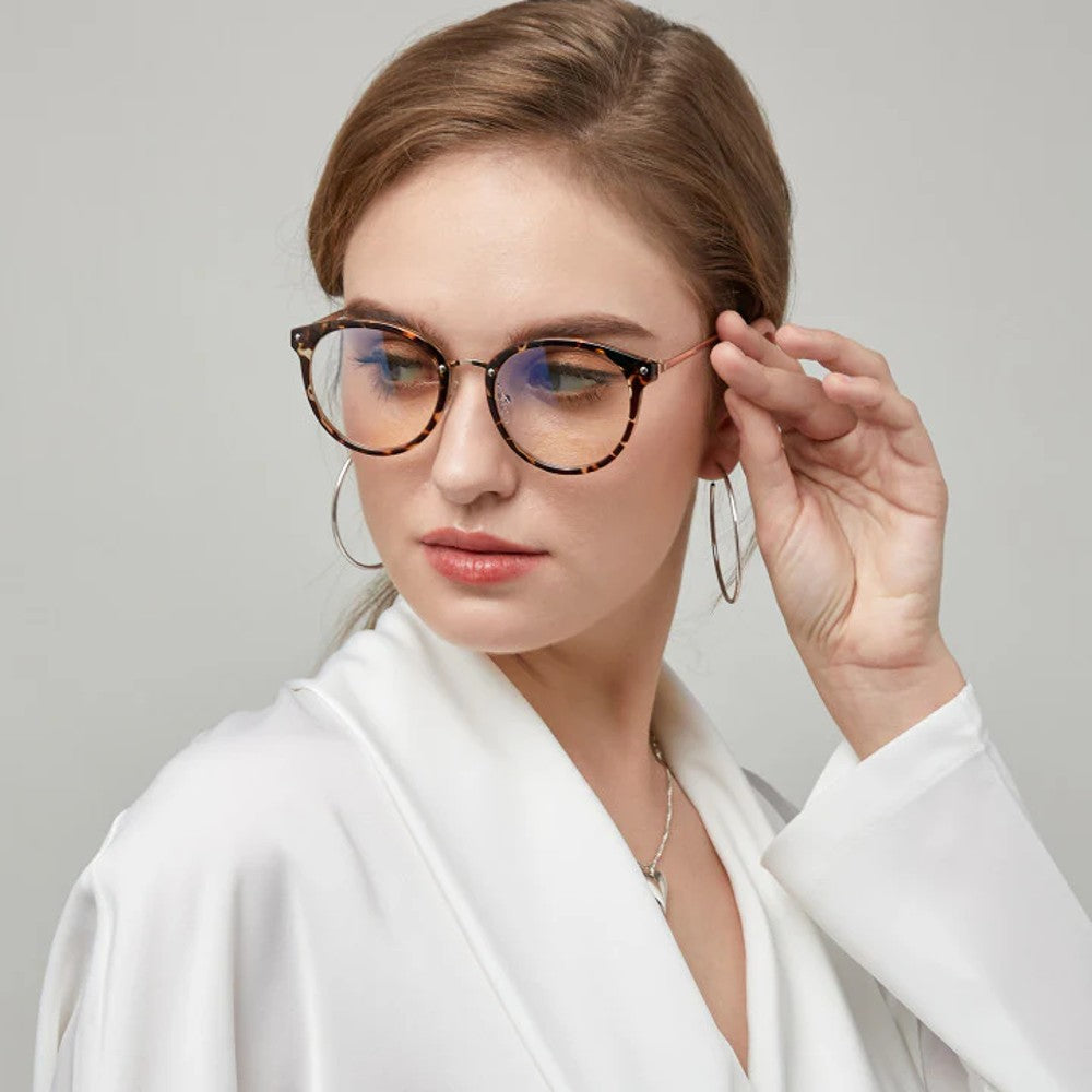 Blue Light Blocking Glasses for Computer Gaming Round Frame - Jenny