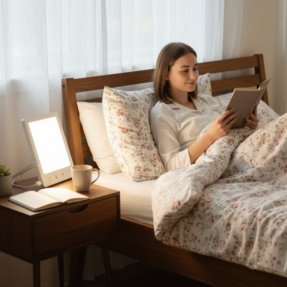 Light Therapy Lamp 10,000 Lux UV-Free Adjustable Brightness & Timer for Mood & Energy