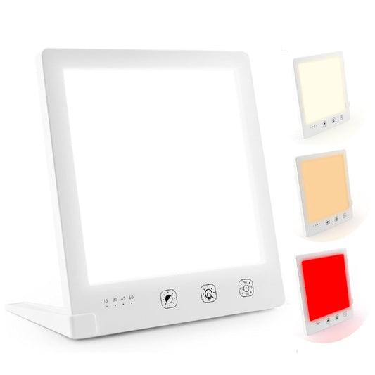 Light Therapy Lamp 10,000 Lux UV-Free Adjustable Brightness & Timer for Mood & Energy