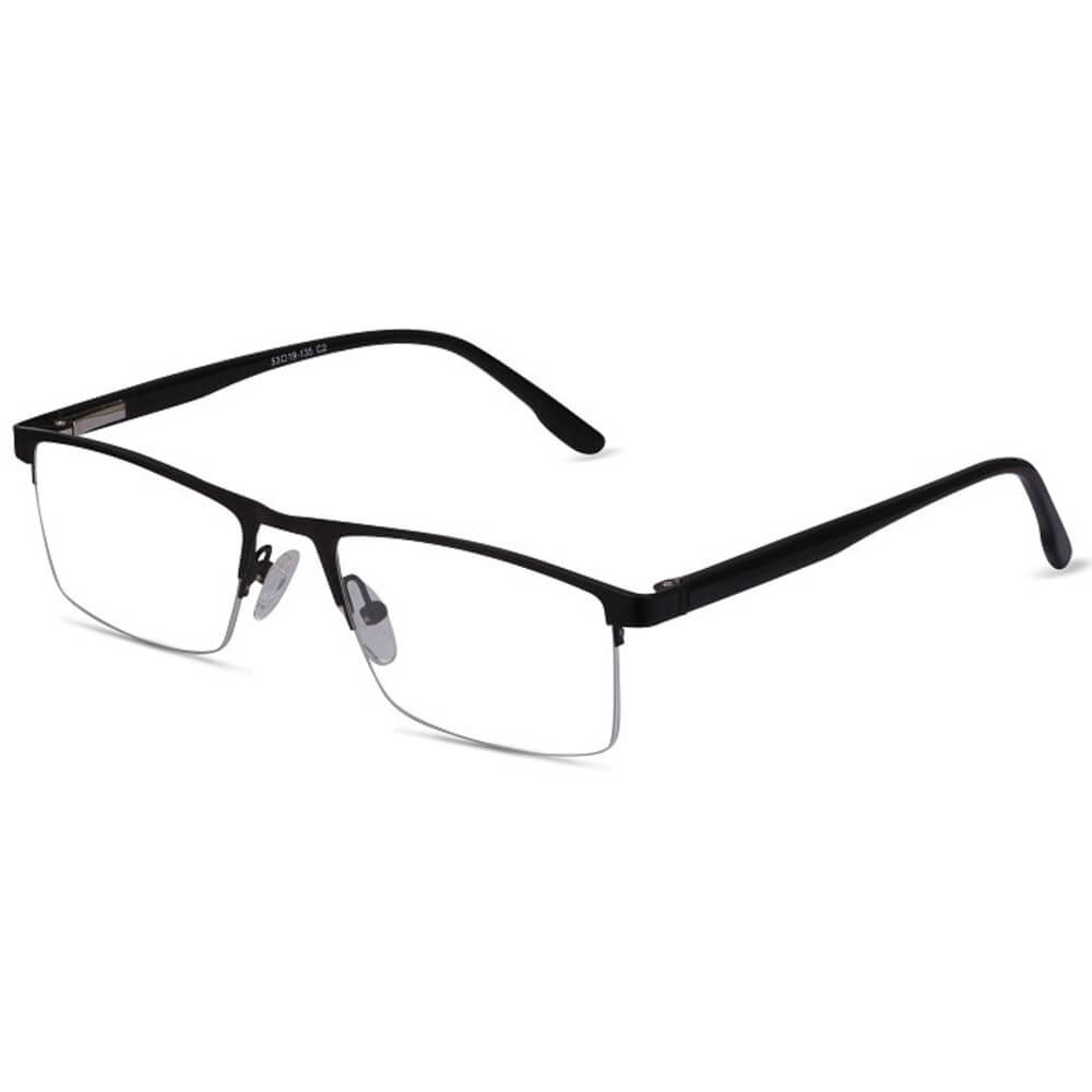 Computer Glasses Rectangular Frame Blue Light Glasses for Computer Anti Glare Half Rim Rectangle Frame ...