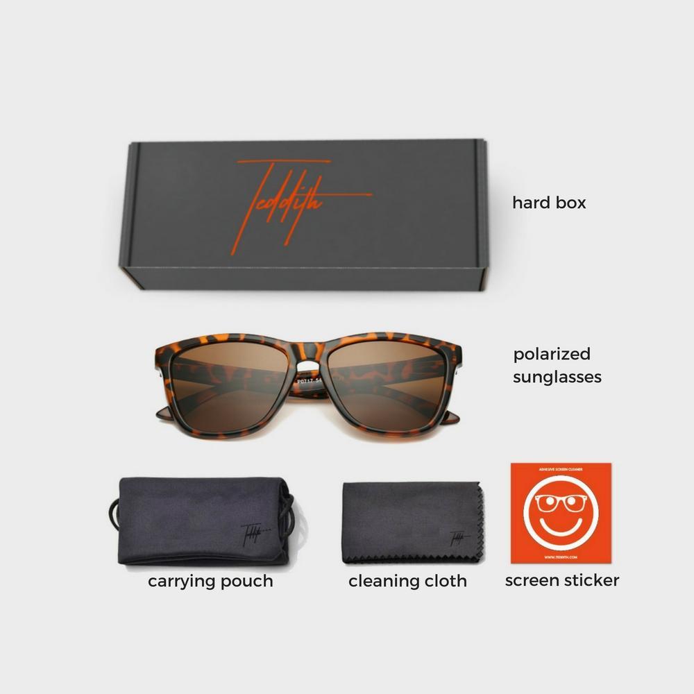 Polarized Sunglasses for Men/Women Gradient Wayfarer Frame - Leopard - Teddith Blue Light Blocking Glasses for Computer Gaming Anti Glare Reduce Eye Strain Screen Glasses