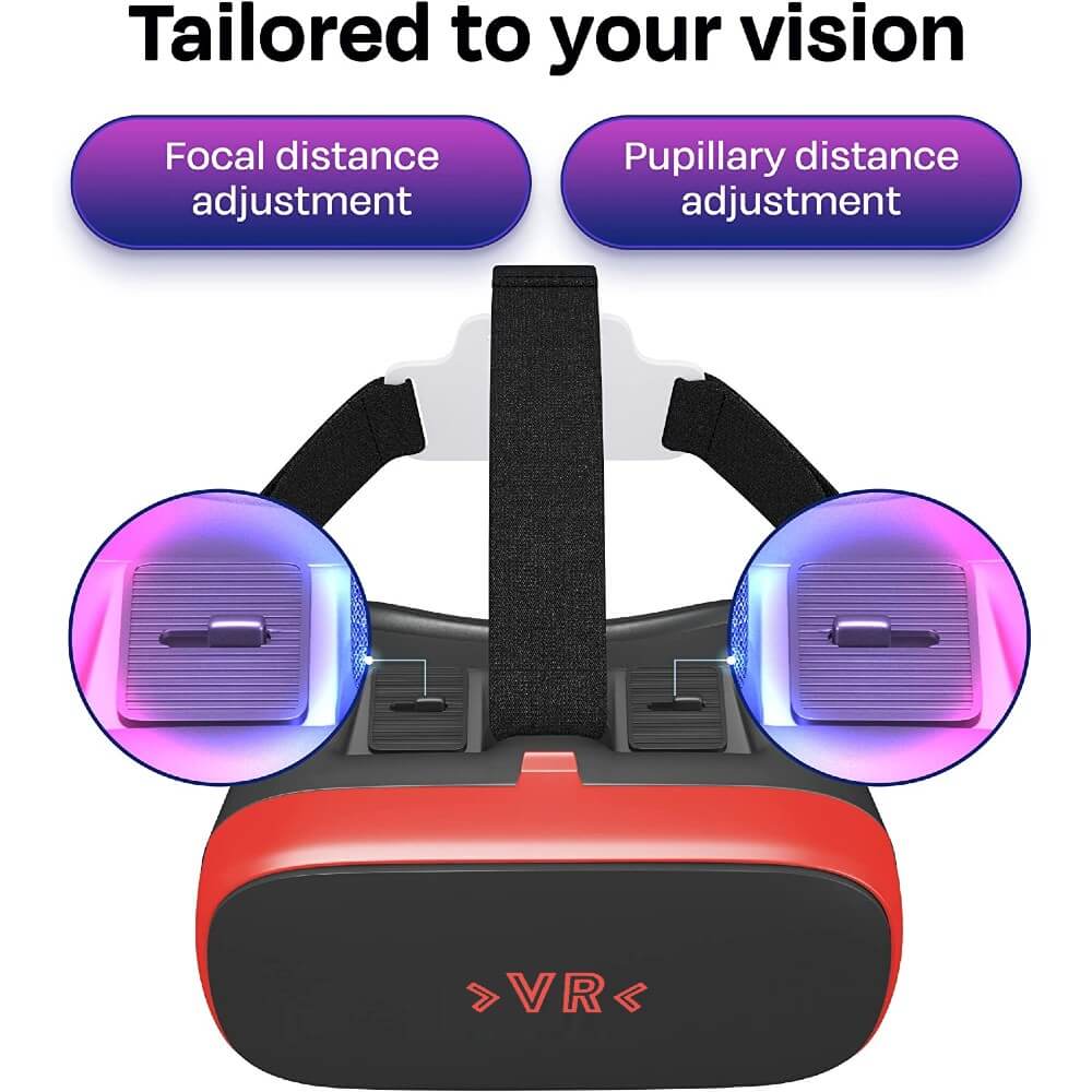 Blue Light Blocking VR Headset Compatible with iPhone Android Metaverse Virtual Reality Goggles Mobile Games 3D Movies