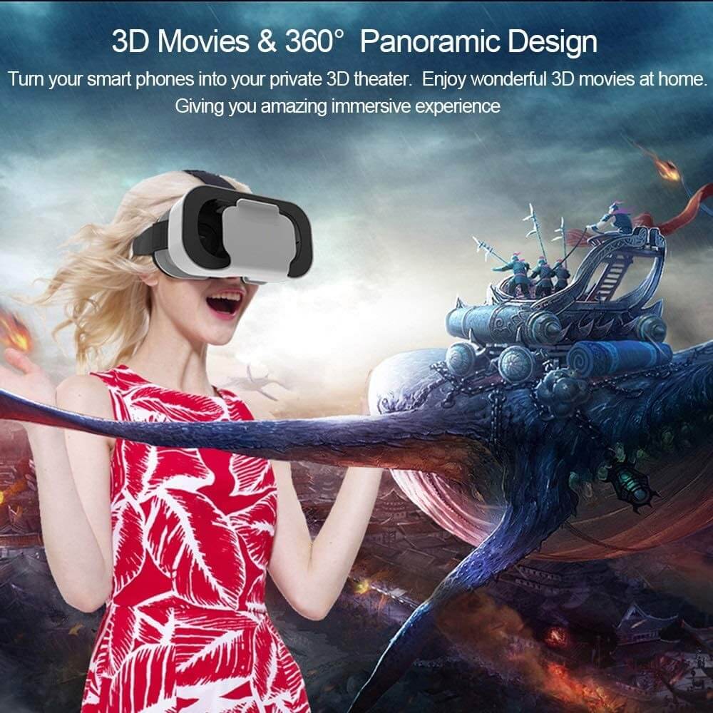 VR Headset Virtual Reality Goggles 3D Glasses Blocking Blue Light for iPhone Android Samsung Smartphones