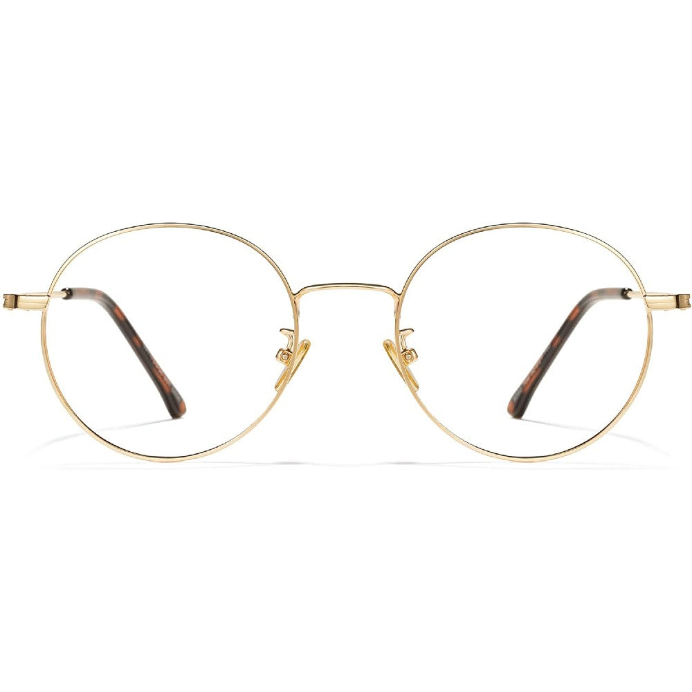 Round Blue Light Glasses Wire Frame Anti Blue Light Computer Eyewear Clear Lens - Gigi