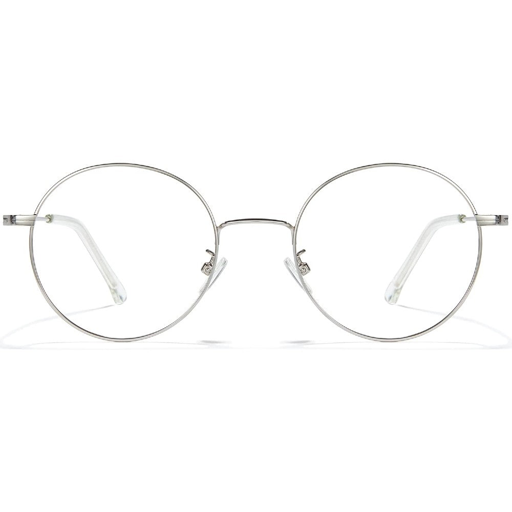 Round Blue Light Glasses Wire Frame Anti Blue Light Computer Eyewear Clear Lens - Gigi