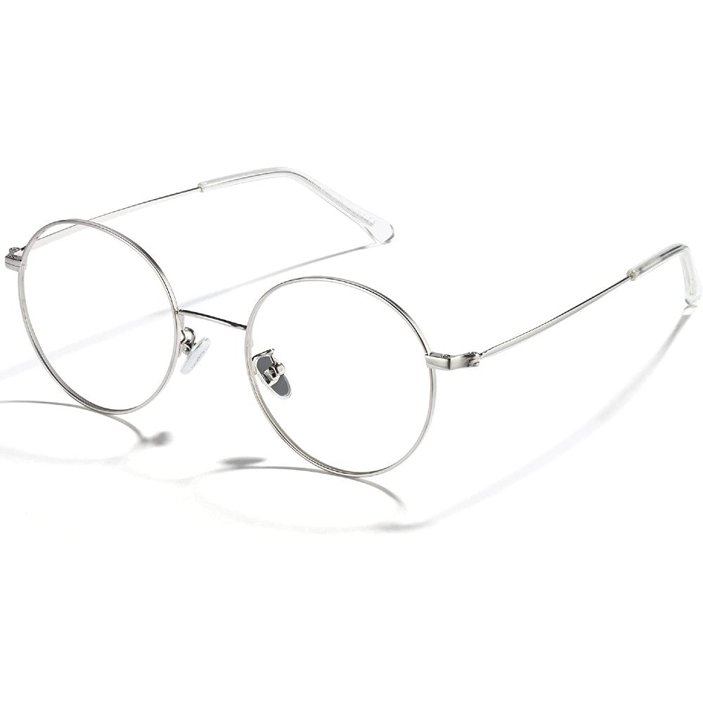 Round Blue Light Glasses Wire Frame Anti Blue Light Computer Eyewear Clear Lens - Gigi