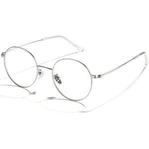 Round Blue Light Glasses Wire Frame UV Blocking Computer Eyewear Clear Lens - Gigi