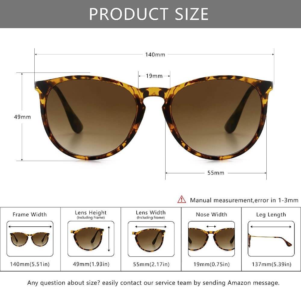 Polarized Sunglasses for Women Vintage Retro Round Frame - Maggie