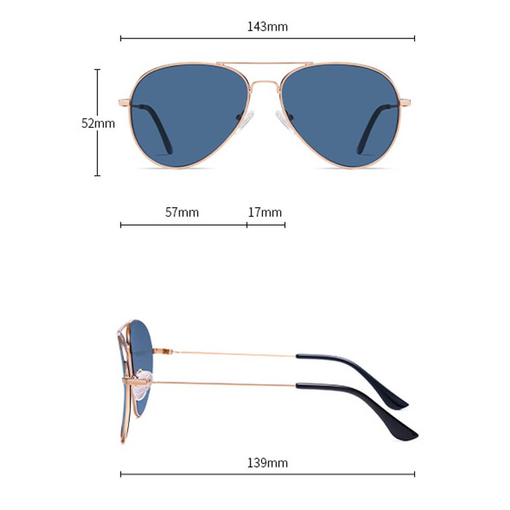 Aviator Polarized Reverse Sunglasses Anti-Glare 100% UV Protection Inverted Lens
