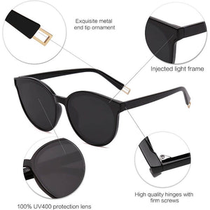 Fashion Sunglasses for Women Round Oversized Vintage Shades
