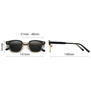 Classic Semi-Rimless Polarized Sunglasses UV400 Protection for Women Men - Teddith - US