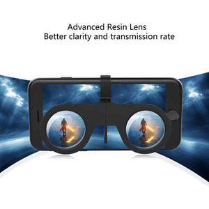 Portable VR Glasses for Smartphone Foldable Mini Virtual Reality Headset Compatible with iPhone and Android