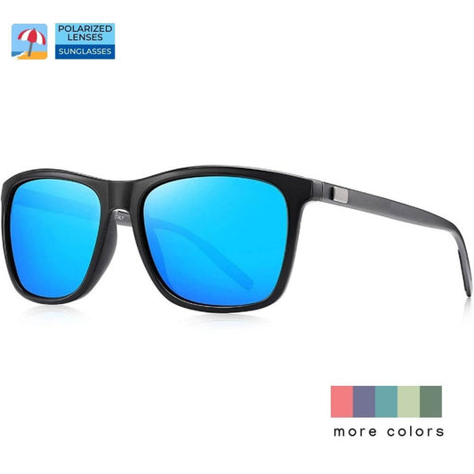 Polarized Aluminum Sunglasses Vintage Square Frame Sun Glasses For Men/Women - Hershey