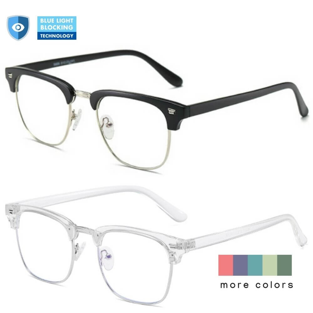 Blue Light Blocking Glasses - Clubmaster (2 Pack)