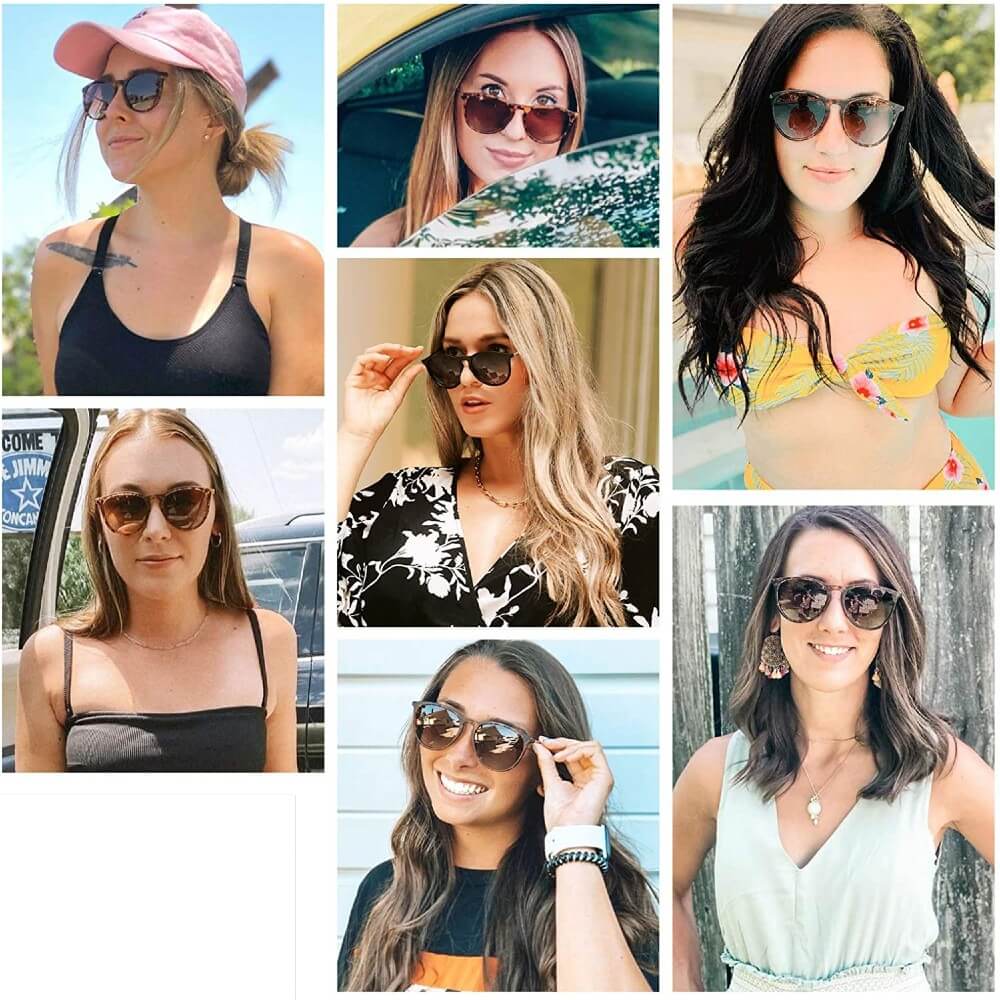 Polarized Sunglasses for Women Vintage Retro Round Frame - Maggie