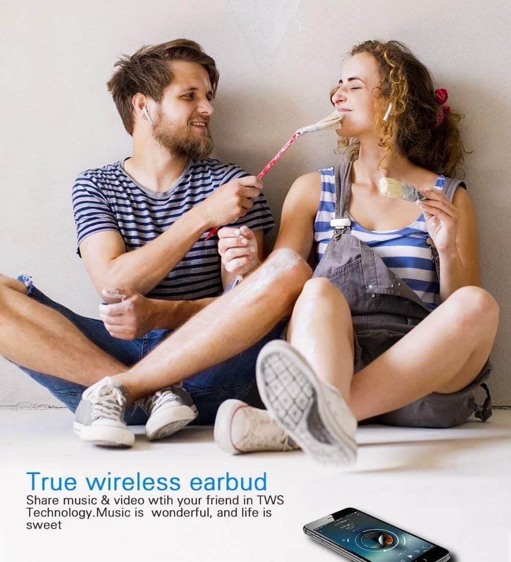 Bluetooth Headphones Earbuds with Wireless Charging Case