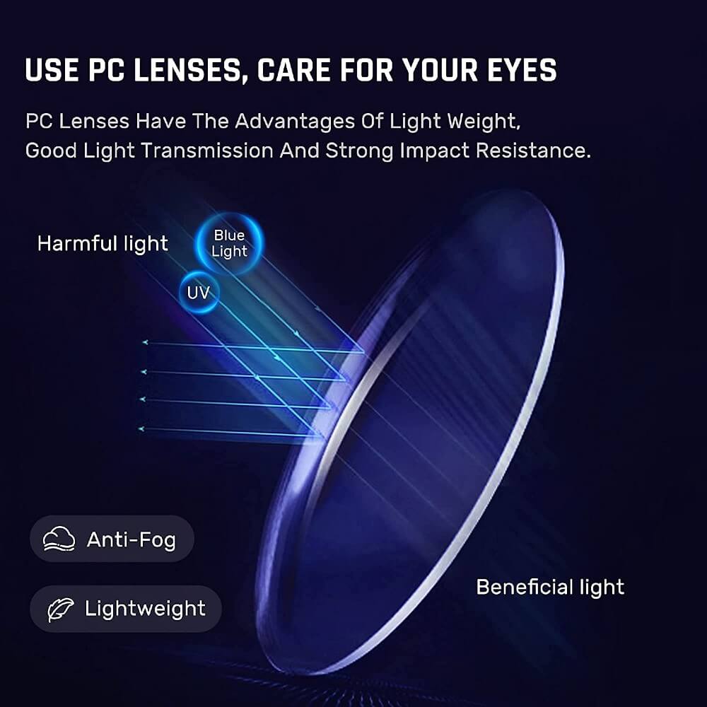 Stylish Safety Goggles Anti-Fog Blue Light Blocking Anti-Dust UV Protection Glasses