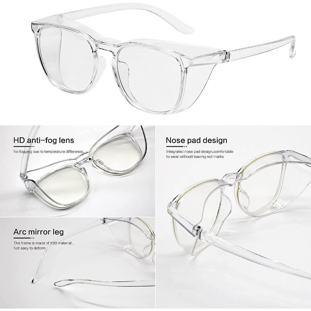 Stylish Safety Goggles Anti-Fog Blue Light Blocking Anti-Dust UV Protection Glasses